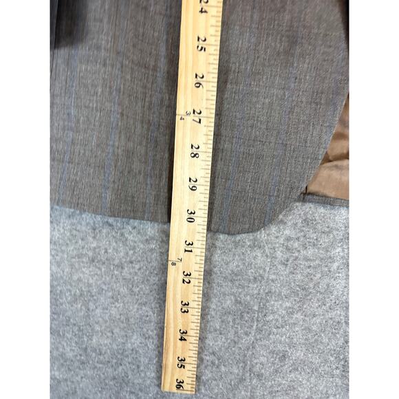 VINTAGE 70s Yves Saint Laurent Blazer Mens 38R Brown Plaid Wool Designer Preppy - Picture 3 of 10